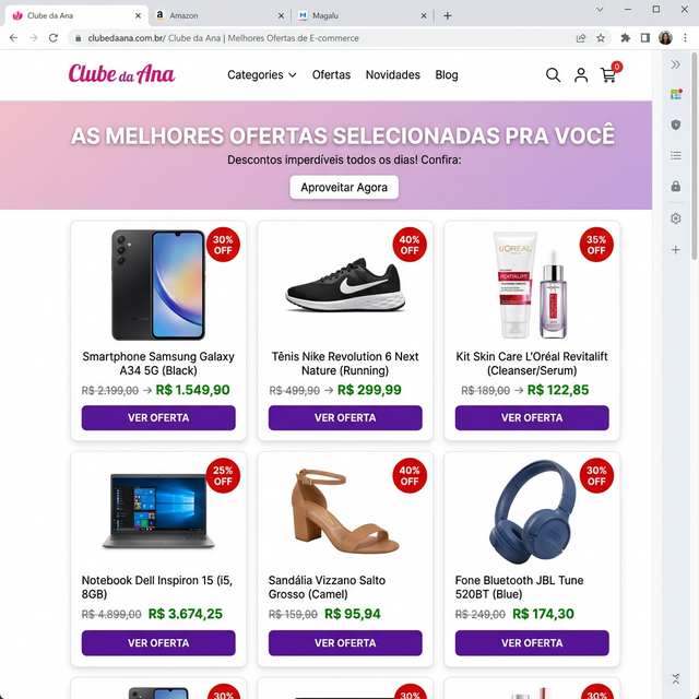 Exemplo de vitrine Achify